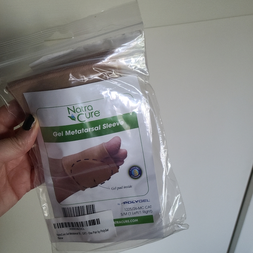 Natra Cure metatarsal gel sleeve foot relief, NWT